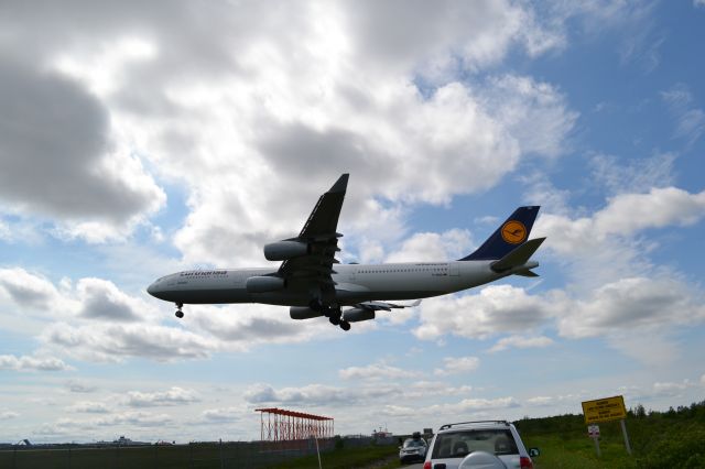 Airbus A340-300 (D-AIGS) - This airplane was forced to land at Gander International due to a medical emergency.