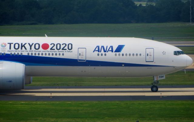 BOEING 777-300ER (JA734A) - All Nippon Airways (ANA) 777-300 "Tokyo 2020 Japan's bid to host the 2020 Olympic and Paralympic Games in Tokyo" 7/20/13