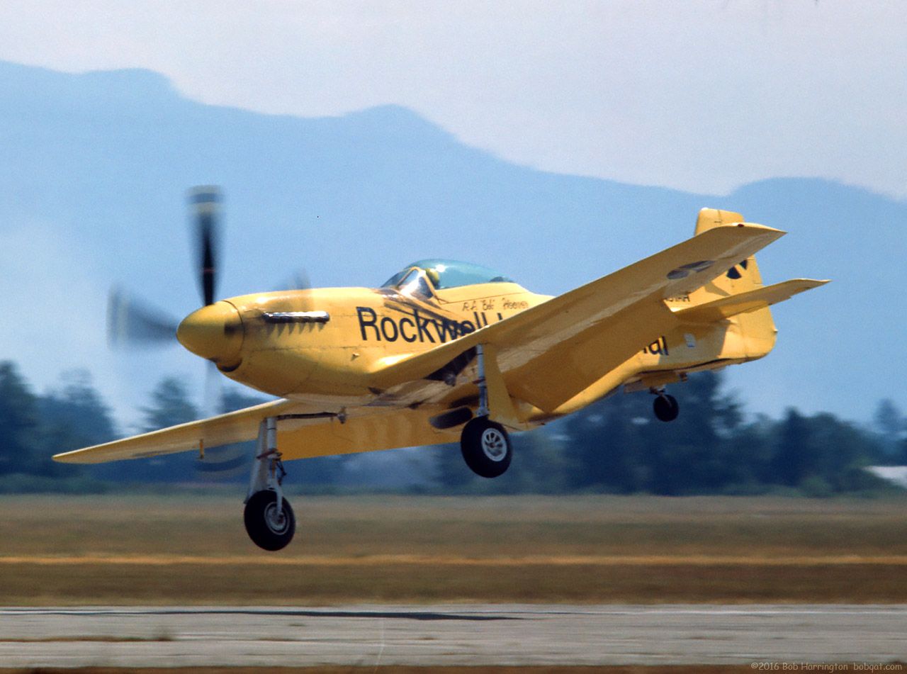 North American P-51 Mustang (N51RH) - The immortal Bob Hoover and Old Yeller - Abbotsford Air Show late 1970s