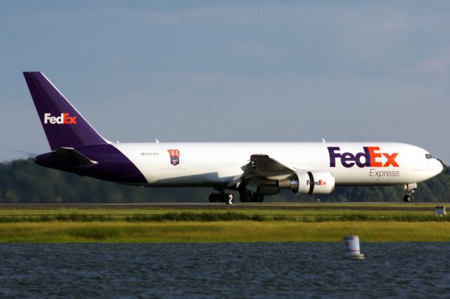 BOEING 767-300 (N277FE) - FED EX B763 with 100th B767 marking landing at Boston Logan on 7/30/21.