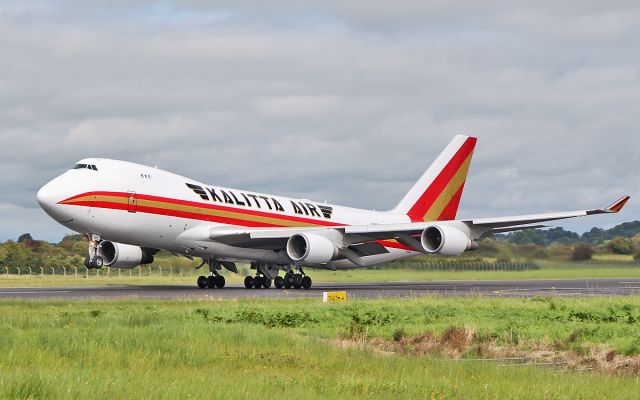 Boeing 747-400 (N403KZ) - kalitta air b747-481f n403kz dep shannon 3/9/17.