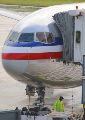 N388AA — - B767.303ER N388AA being prepared for its journey across the pond to Chicago.
