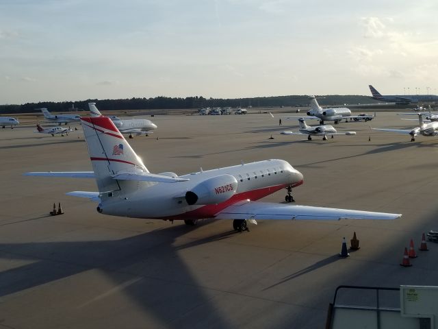 Cessna Citation Sovereign (N621CS) - RDU General Aviation Observation. Parked on GA Apron.