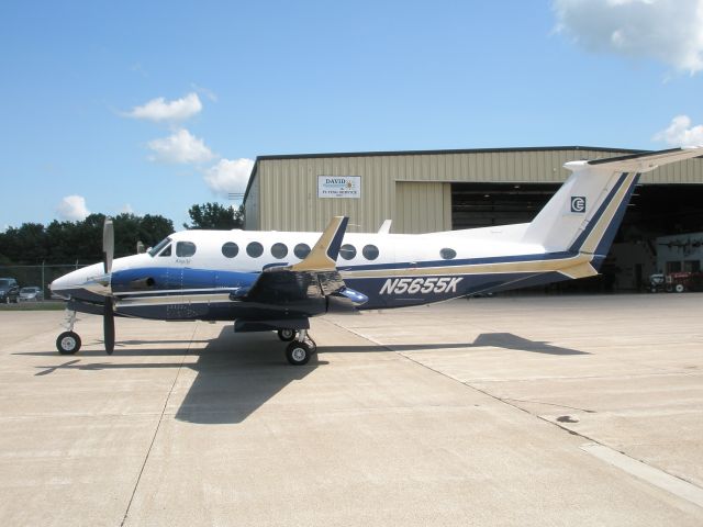 Beechcraft Super King Air 350 (N5655K) - Parked at home on the ramp at DBQ Jet Center.