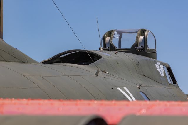 NL7227C — - Top gun turret, Texas Raiders B-17G at Houston airshow April 14, 2019