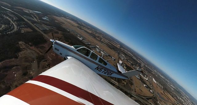 Beechcraft 35 Bonanza (N5726K) - Right Crosswind Departure from Runway 34R