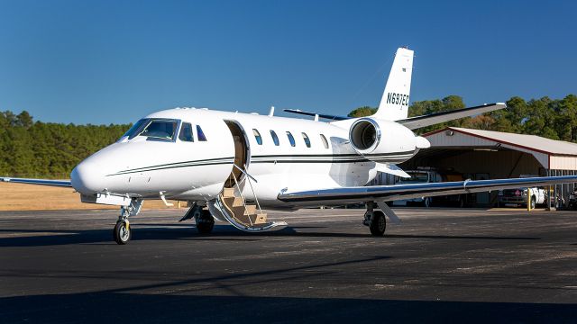 Cessna Citation Excel/XLS (N697EC) - On the ramp at KOCH for a factory visit.