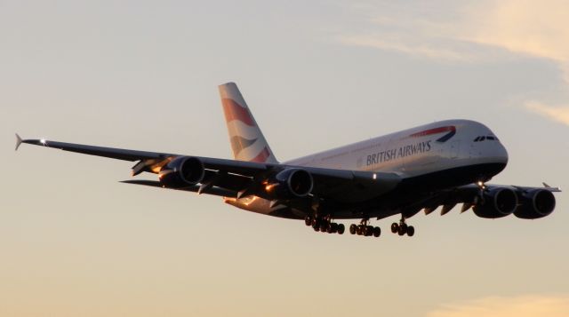 Airbus A380-800 (G-XLEK) - 22 wheels"Waitng for touchdown!"