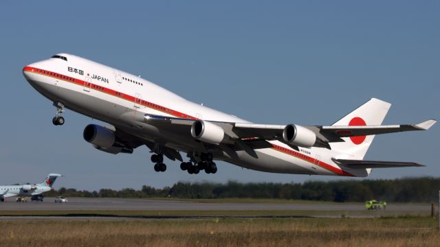 Boeing 747-400 (20-1102) - Prime Minister of Japan on his first visit to Canada departs Ottawa heading to JFK on Sept 24, 2013