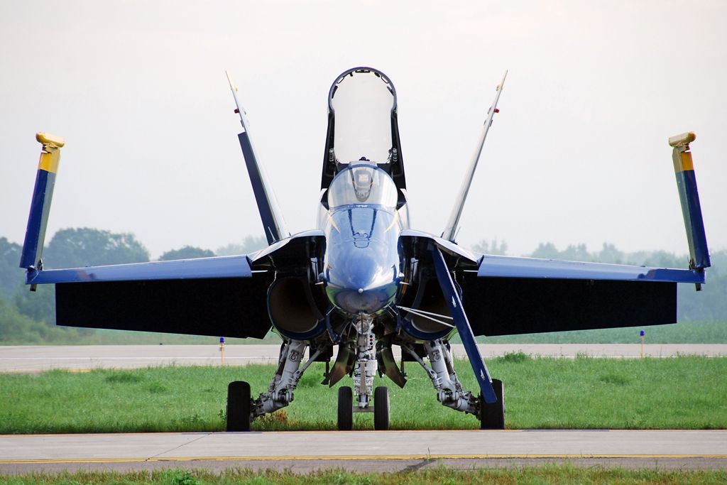 16-3106 — - McDonnell Douglas F/A-18A Hornet (c/n 0495/A409). June 27, 2010. Blue Angel # 2 catching the early morning light.