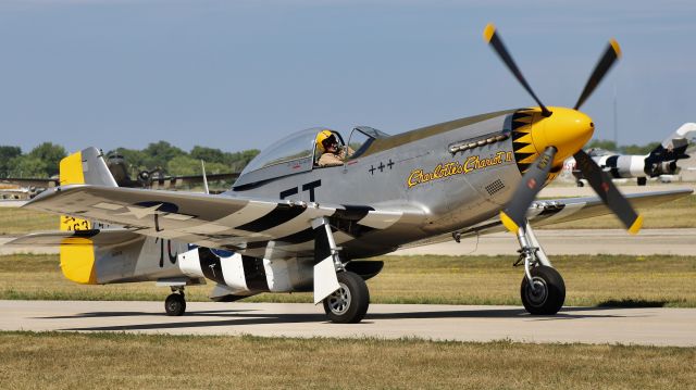 North American P-51 Mustang (N251CS) - “Charlotte’s Chariot II”. Warbirds portion of the Friday afternoon airshow. br /br /7/28/23