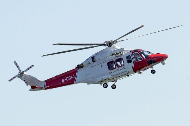 de Havilland Dash 8-400 (G-CGIJ) - Image taken from a motor yacht steaming up the Solent near Southampton UK inbound from Gibraltar - Westland AW139