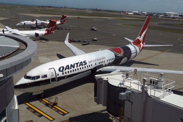 Boeing 737-800 (VH-XZJ) - XZJ from the Qantas Museum, Sydney Terminal 3.