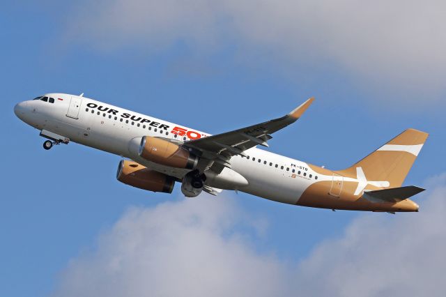 Airbus A320 (PK-STQ) - "Our Super 50th Jet" livery