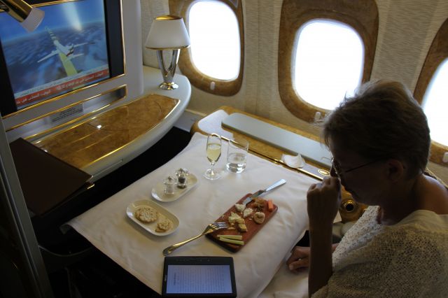 — — - Dining in the air....