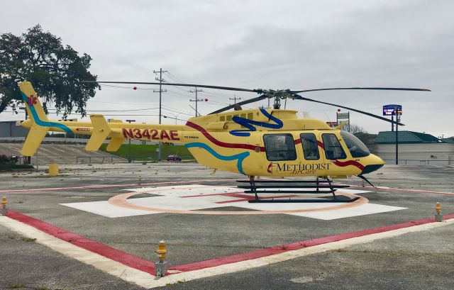 N342AE — - On temporary helipad at Methodist Hospital - Northeast