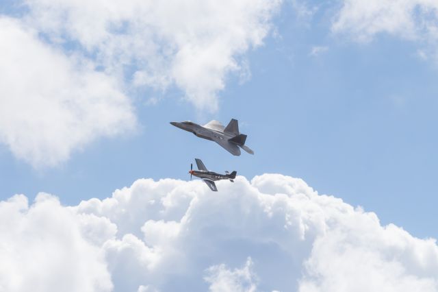 NL7715C — - MCAS Miramar Airshow 2012. F22 Raptor & P51 Mustang Flyby