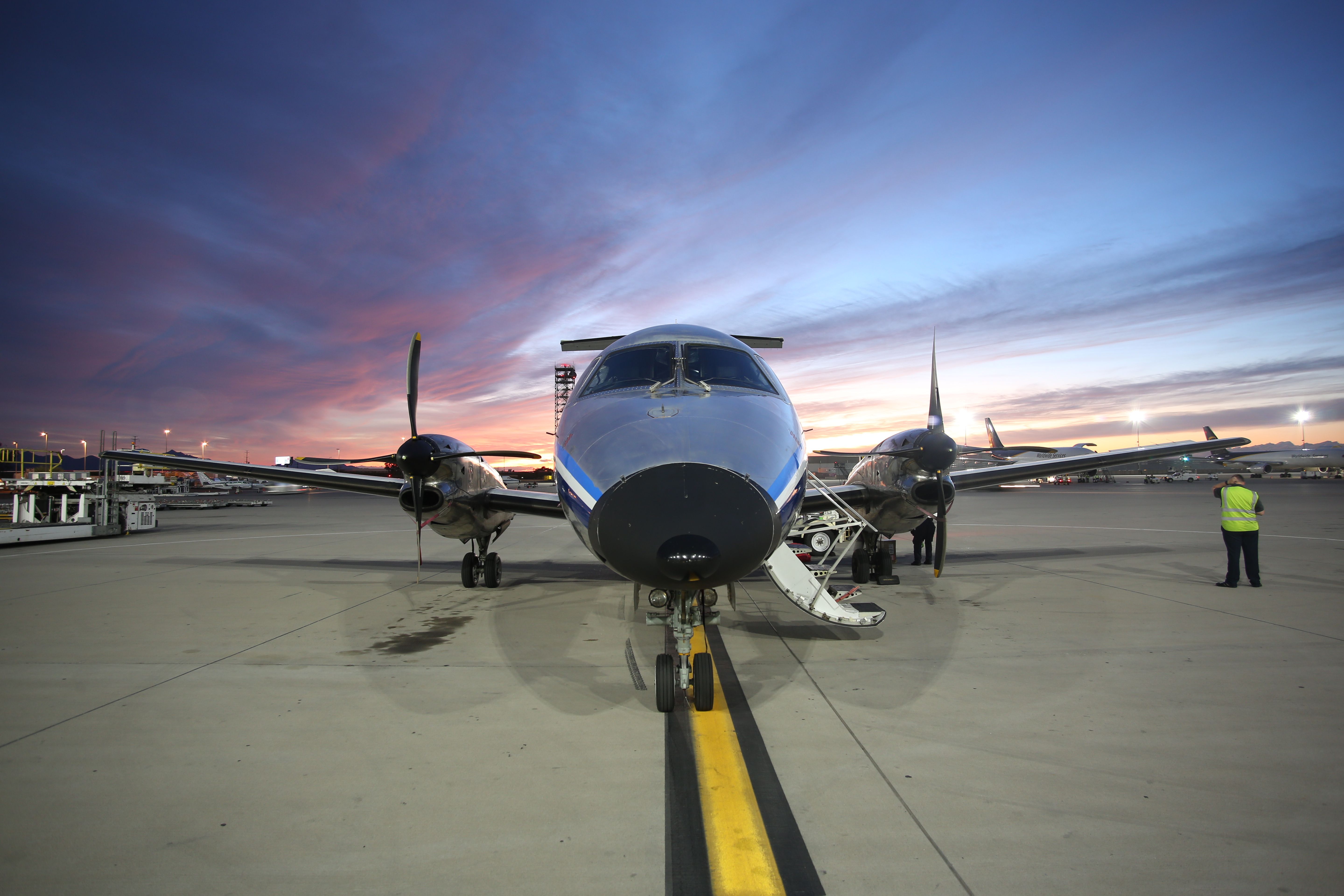 Embraer EMB-120 Brasilia (N257AS) - This Ameriflight EMB120 Brasilia (The Bro) was sitting on the South Cargo Ramp at KPHX waiting to be unloaded on March 7, 2019 after returning from Hermosillo. 