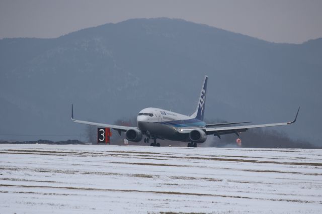 Boeing 737-800 (JA66AN) - 02 January 2016:UKB-CTS;Divert.