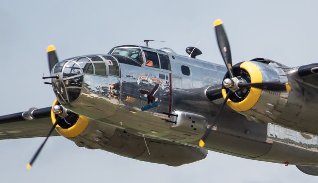 North American TB-25 Mitchell (N3774) - Yankee Air Museum's B-25D "Yankee Warrior" passing right in front of the crowd at the 2019 Thunder Over Michigan Airshow.