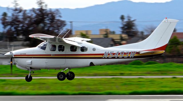 Cessna P210 Pressurized Centurion (N5493W) - Pressurized Cessna 210 landing at Reid Hillview.