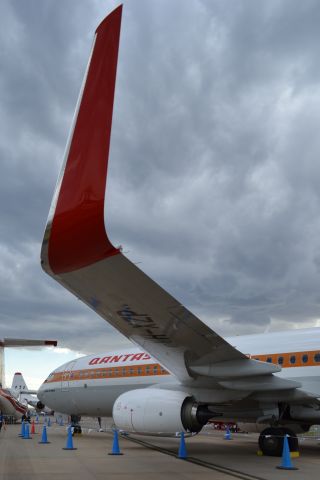 Boeing 737-800 (VH-XZP) - Qantas Retro Roo on static display at the Australian International Airshow 2015.