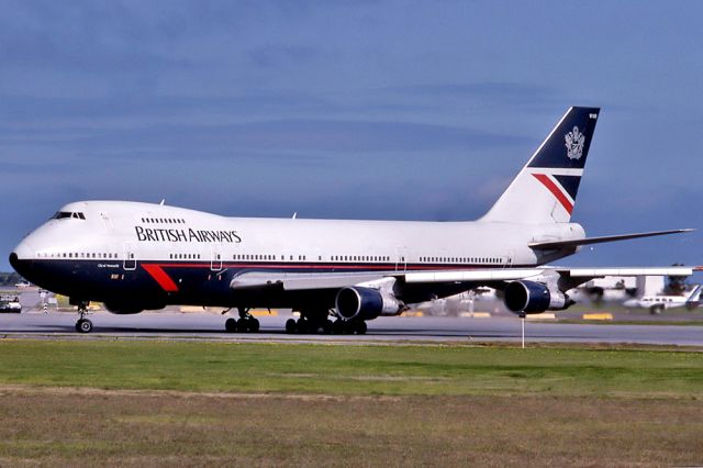 G-AWNB — - BRITISH AIRWAYS - BOEING 747-136 - REG : G-AWNB (CN 19762/41) - ADELAIDE INTERNATIONAL AIRPORT SA. AUSTRALIA - YPAD (5/8/1990)
