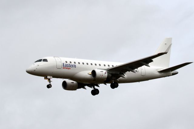 Embraer 170/175 (G-CMLI) - Eastern Airways - Embraer ERJ-170LR (G-CMLI) Arriving at NCL ex HUY morning flight (Photo 11 April 2024)