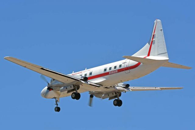 CONVAIR CV-580 (N580HW) - Honeywell Convair 580 N580HW at Phoenix Sky Harbor om May 22, 2018.