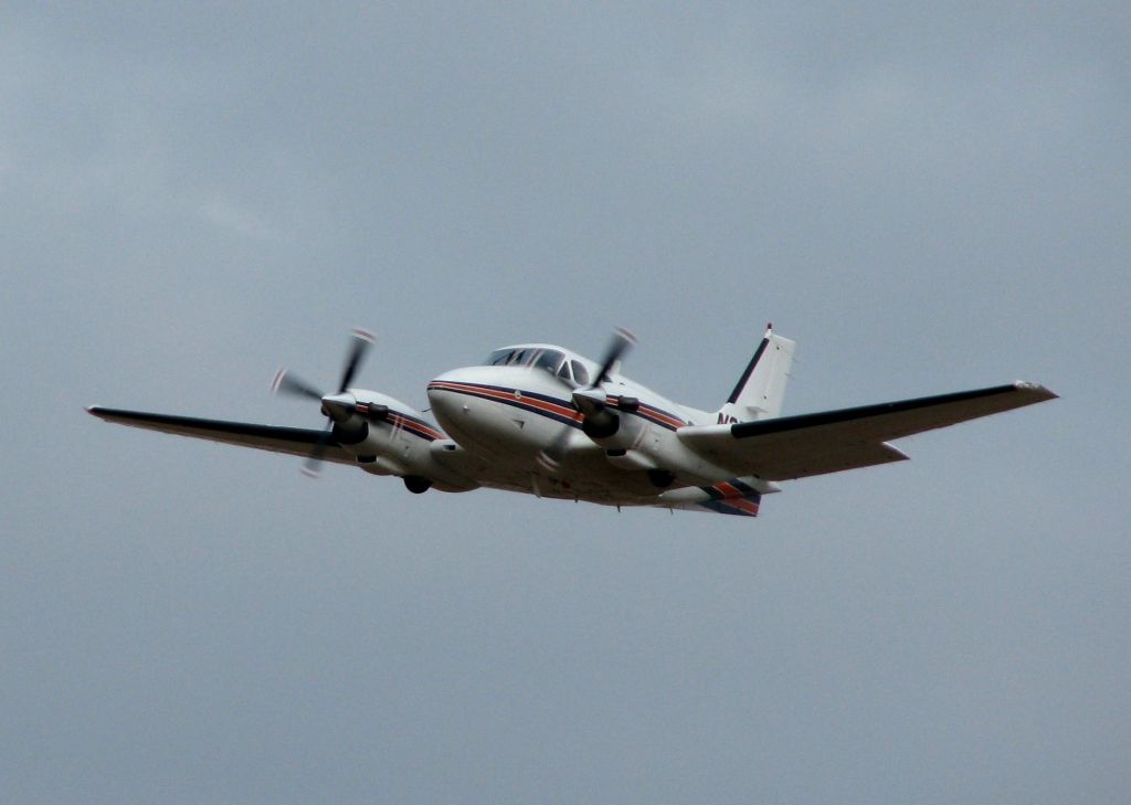 Beechcraft King Air 90 (N300VA) - Off of runway 23 at the Shreveport Regional Airport.