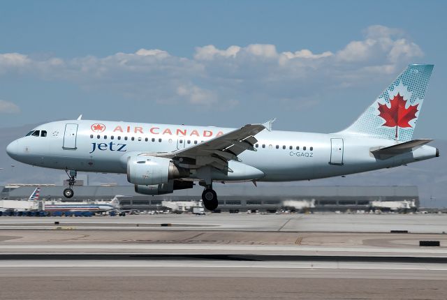 Airbus A319 (C-GAQZ) - My first time seeing Air Canada Jetz A319-100 at McCarran.