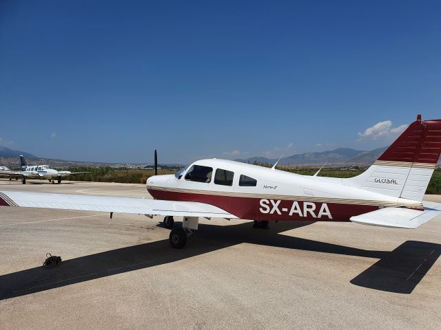 Piper Cherokee (SX-ARA) - Global Aviation Flight Academy SX-ARA. Picture taken at the General Aviation apron at Megara Airport (LGMG).