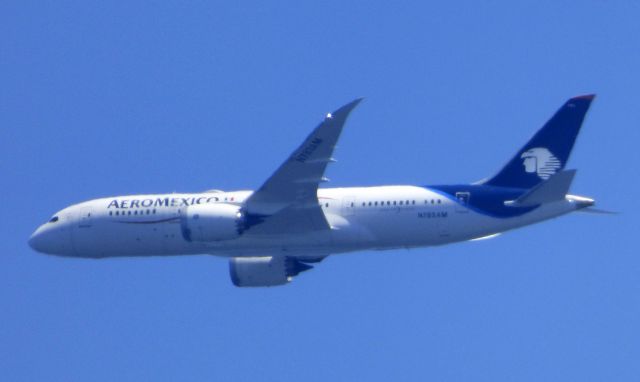 Boeing 787-8 (N783AM) - Shown here a few moments from landing is this Aero Mexico Boeing 787-800 in the Spring of 2016.