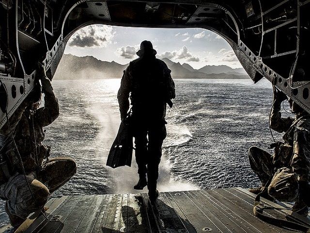 ASAP Chinook (ARMY) - This is an inside view from a Chinook helicopter and precursor to the previous photo of the lake jump exercise. Not the same jump though. Go Army! 