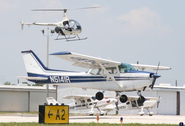 Cessna Skyhawk (N5141R) - Dedicated to my friend Alan who was Flying the Helicopter making its first flight solo. Congratulations dude.