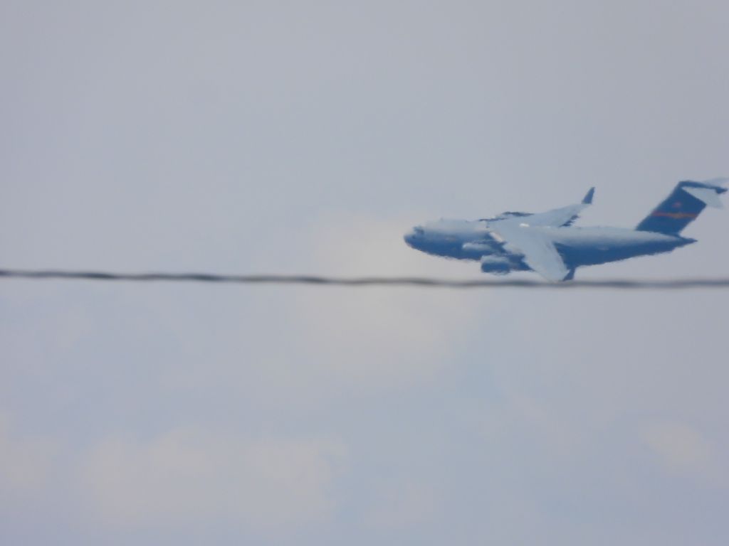 Boeing Globemaster III (96-0008) - CADDO82br /MAKING HIS FINI FLIGHT OVER Baxter Springs Kansas. br /08/19/22