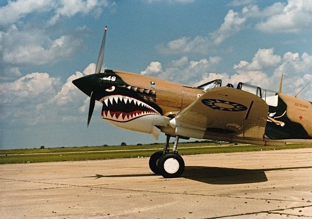 CURTISS Warhawk — - P-40 Warhawk taxing at a CAF Air Show