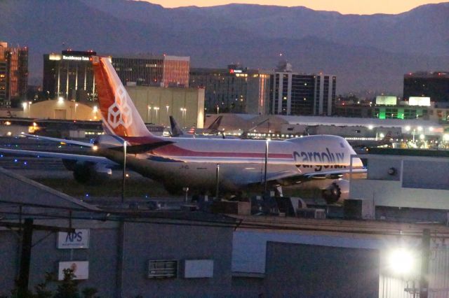 Boeing 747-400 (LX-VCL) - Taxing to the cargo terminal after landing