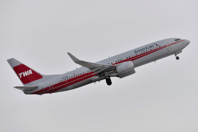 Boeing 737-800 (N915NN) - TWA Heritage Jet departing 23-L to DFW on 02-07-21