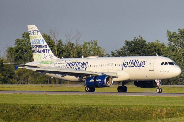 Airbus A320 (N598JB) - Delivered to JetBlue in November 2004br /Inspiring Humanity Livery painted February 2015br /Configured from Y150 to Y162 in June 2019