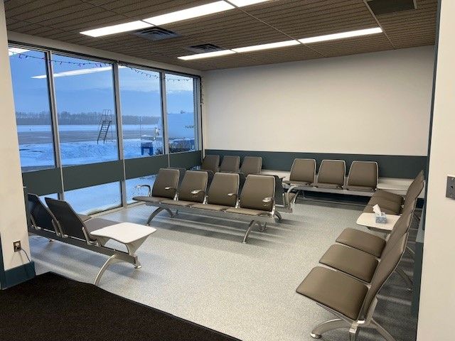 — — - Waiting Area inside the terminal building