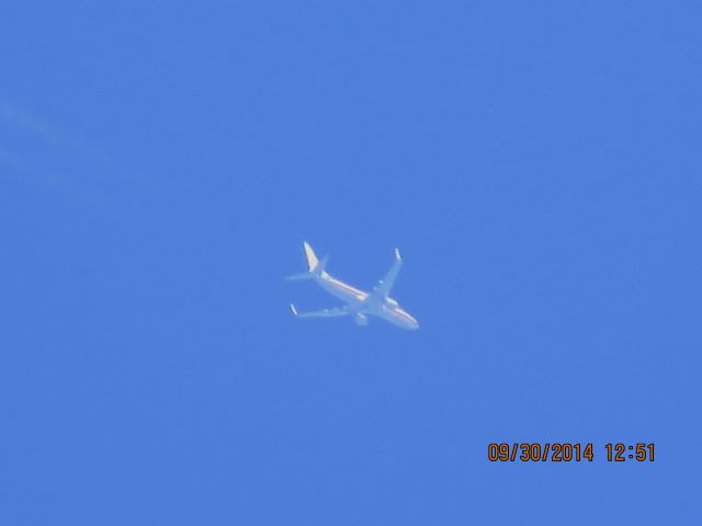 Boeing 737-800 (N934AN) - American Airlines flight 1329 from LAX to Raleigh-Durham over Southeastern Kansas at 39,000 feet.