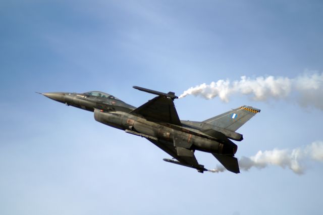 Lockheed F-16 Fighting Falcon — - HAF F16 Zeus Demo Team during Athens Flying Week