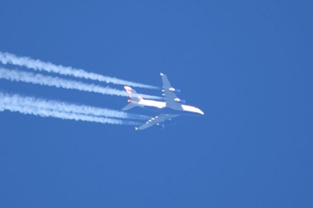 Airbus A380-800 (G-XLEI) - BAW268 overflying Northern Ireland at FL410 on 14 March 2016.