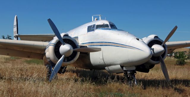 N6711 — - * My sincere Thanks to Molly and Mark for granting me the opportunity to photograph this rare aircraft. *br /br /Currently, there is only one Lockheed 18 (Howard 250) Lodestar still flying; however, the one seen in the photo above is going to be undergoing extensive work to return it to "flying status."br /br /NOTE: The reg number shown on this aircraft was Cancelled in 2013 and has now been assigned to another aircraft.br /br /1942 ...... Off the assembly line and placed in service in the USAAF as 42-56011.br /June, '43 .... Sent to RCAF (Royal Canadian AF) and reregistered as 559.br /1946 ...... Acquired by the Michigan Tool Company and reregistered as N67H.br /Sold .... To unknown owner.br /1966 ...... Modified by Howard Aero; became one of a very few L-18 Lodestars to have tricycle landing gear installed; thus, becoming a Howard 250 modelbr /    Lodestar. Reregistered as N6711.br /2013 ...... Reg number N6711 cancelled.br /2014 ...... Purchased by an individual in Alaska.br /2014 - Present Day .... Located at Nut Tree Airport (KVCB), Vacaville, CA.