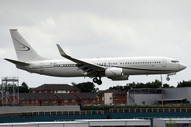 Boeing 737-800 (VP-CKA) - On short finals for rwy 24 on 26-Jul-19 arriving from LEMG.