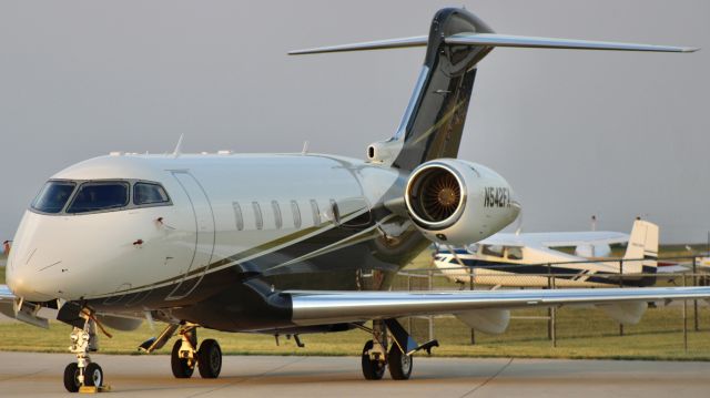 Bombardier Challenger 300 (N542FX) - “Flexjet 542” resting on the ramp at KVPZ during golden hour. br /br /LXJ542. N542FX. 2008 Bombardier Challenger 300. Flexjet. KVPZ. 6/2/23. 