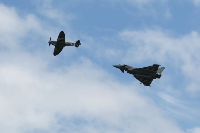 Beechcraft 1900 (GLA308) - Please ignore the photo heading it was not the info. I typed in. The photograph is of Eurofighter Typhoon ZK308 flying in formation with Spitfire MK356 at the R.A.F.Waddington air show