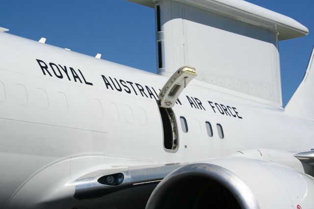 Boeing 737-700 (A30005) - Royal Australian Air Force's E-7A Wedgetail at a FlightLine display at the Aviation Heritage Centre - RAAF Amberley on 21-06-2013.