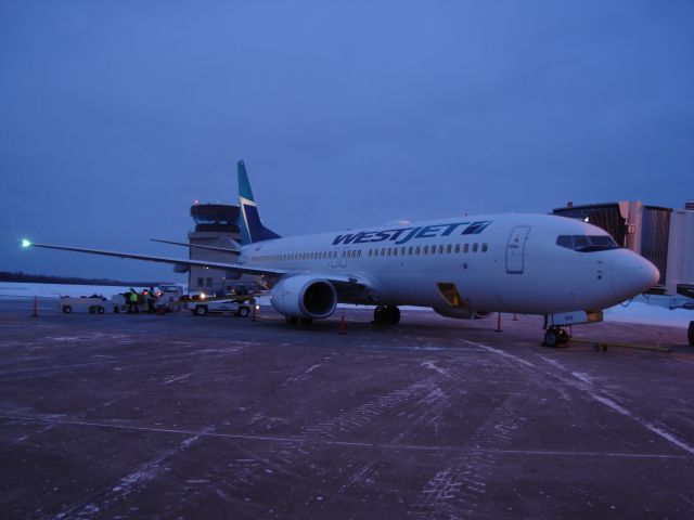 Boeing 737-800 — - WestJet Boeing 737-800 arriving in Fort McMurray Airport Alberta on February 6th, 2007.